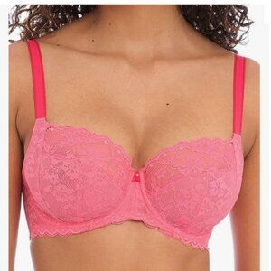 Freya Women's Offbeat Side Support Underwire Bra, 32G Pink